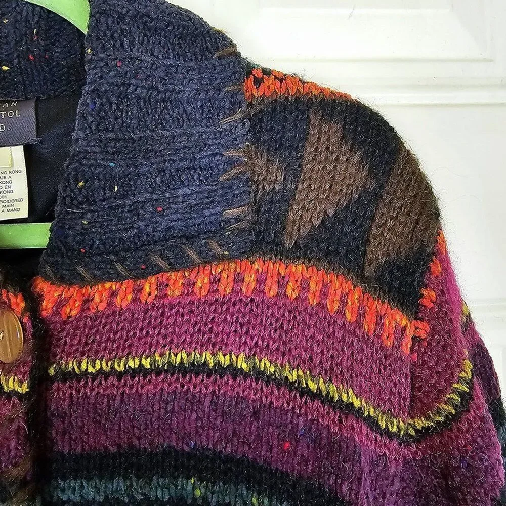 Susan Bristol Vintage Mohair Blend Tunic Cardigan Sweater Coat Y2K Size M - Picture 6 of 8